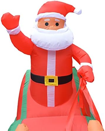 Коледен Надуваем Надуваем Дядо Коледа и Северен Елен с led Подсветка за Вътрешно Външно Дома, на Двора, на Тревата, на Градина,