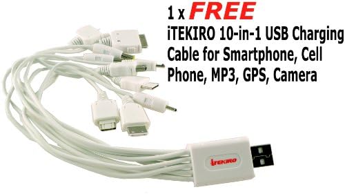 Комплект зарядно устройство iTEKIRO AC Wall DC за Canon BP-930E + USB кабел за зареждане iTEKIRO 10-в-1