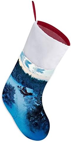 Северен Рай Коледни Чорапи, Чорапи с Плюшено Камина, Висящи за Домашен интериор Елхи