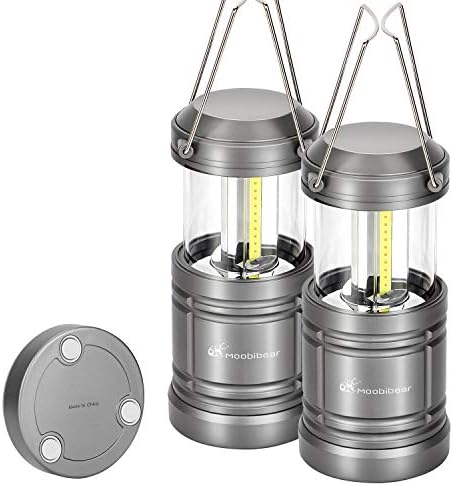 Фенерче Moobibear, 2 опаковки, 500лм, Супер Ярки Къмпинг Светлини Работещи на батерии, Led с Магнитна основа, Сгъваеми Светлини за Аварийно