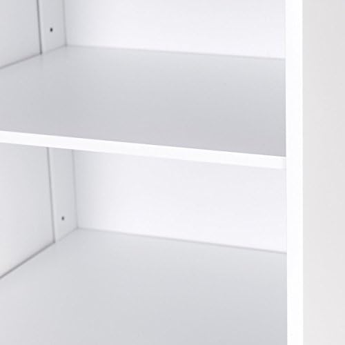 TimmyHouse Отделно Стоящ Шкаф За Съхранение на Пода В Банята, Организатор За Гардероба, във формата на Кула, Висока Бяло