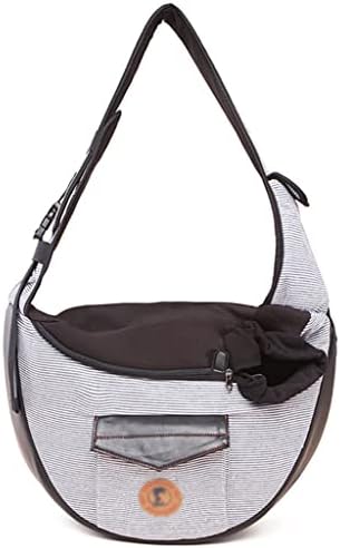 ADKHF Топло чанта за домашни любимци, раирана чанта за малки кучета, чанта за котки, Плюшен калъф, чанта за домашни любимци (Цвят: