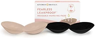 Комплект сутиен за кърмене Kindred Bravely Hands Free (розово Хедър, средно) и Ультрапоглощающих многократно подложки за хранене