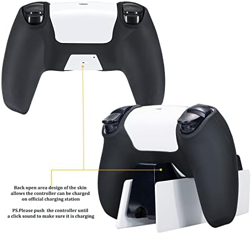 Силиконова подплата YoRHa Grip Texture за контролер PS5 Dualsense x 2 (Зелен камуфлаж) с дръжки Pro Thumb x 8