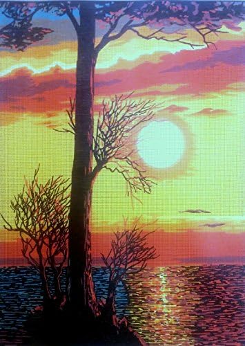 Комплект за Бродиране на Гоблени с Рисувани въртене на полето Счетным Кръст Gobelin - Sunset. 24 x32 10,536 От Gobelinl