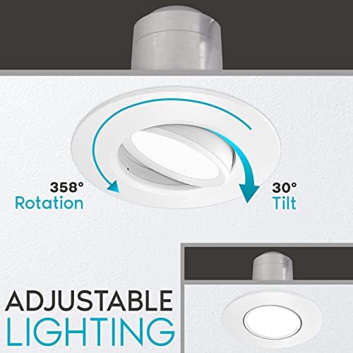 LUXRITE 16-Комплектен 5/6-инчов окачен led-вградени лампа Can Светлини, 11 W = 90 W, 5 цвята за избор 2700 ДО-5000 К, CRI 90, Регулируема