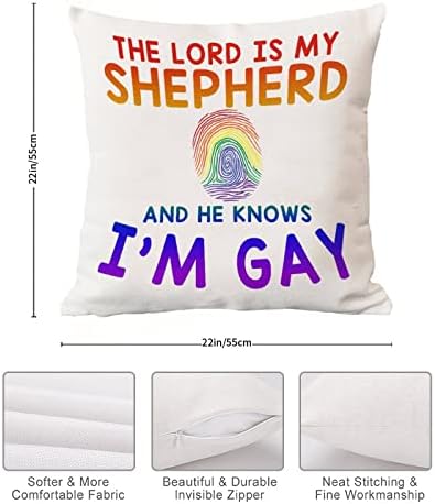 Господ е Моят Пастир, Калъфка С Отпечатъци от пръсти, Калъфка за покрива възглавница, Калъфка за Лесбийки, гей-Прайда, Пансексуалов, Транссексуални,