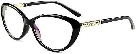 КОМПЮТЪРНИ Оптични Очила в рамки за Котешки очи, блокиране на синя светлина, които Предпазват от умора (черни, прозрачни)