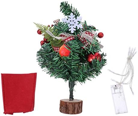 Abaodam Коледен Мини Коледно Дърво Десктоп Украса Декоративен подарък, използван за празнуване на Коледа