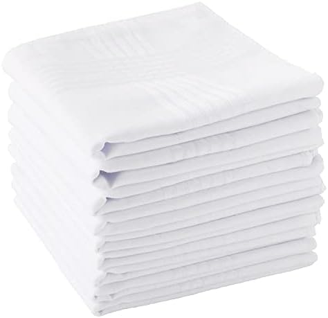 Мъжки носни кърпи Scotamalone от Мек памук в Бял цвят Hankie Hankerchieves