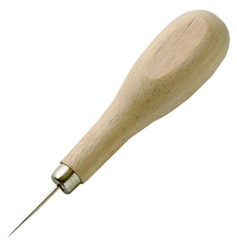 Ръчен инструмент за шиене Занаятите Sha Leathercraft Кръгло Шило за шиене на кожата с дървена дръжка за пробивания на отвори за Ъглови
