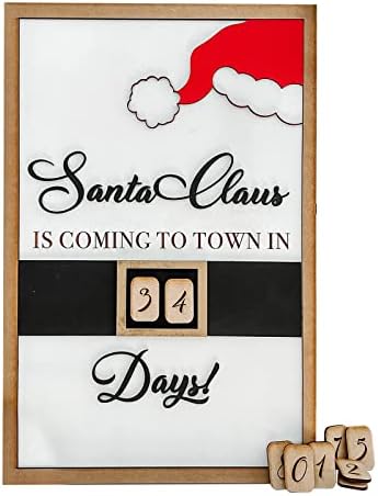 Направи си САМ Ръчно изработени движещ Се Дървен Блок за Обратно Отброяване Коледен Календар Коледна фестивал Календар за обратно
