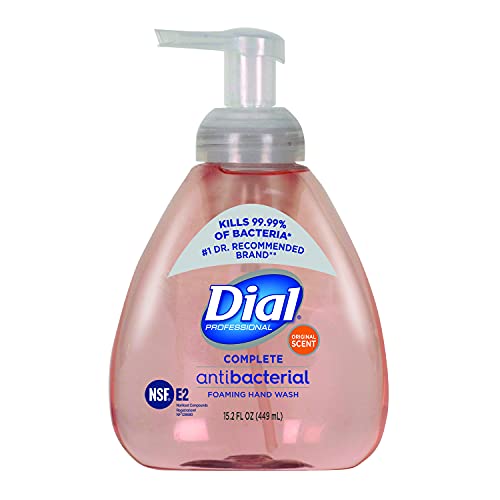 Комплект за миене на ръце с антибактериални пяна Dial Complete Original, Бутилка с шум обем 15,2 унции (опаковка от 4 броя), Розов