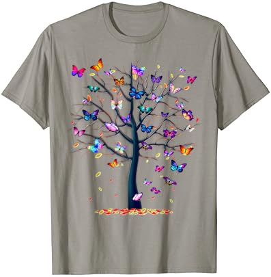 Красива Тениска с изображение на Дърво-пеперуди
