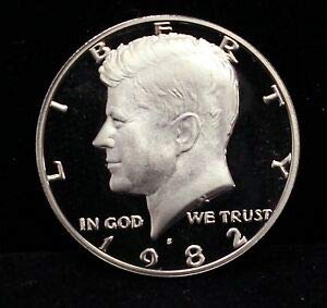 Монетен двор на САЩ, 1982 г., С Дълбока Камеей Proof Kennedy Half DCAM