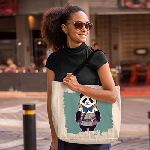 Чанта-Тоут със Сладък Пандой - Чанта За Пазаруване в стил Аниме Дизайнерска чанта-Тоут
