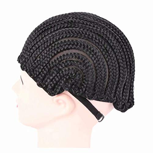 Регулируема Плетени шапчица-перука с гъвкави проводници под формата на косичек за вшивания и плетене на една кука, Дишащи-шапки-перуки