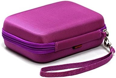 Защитен калъф за носене на преносим, джобен проектор Navitech Purple и пътна чанта, Съвместима с AAXA P4-X DLP Pico LED