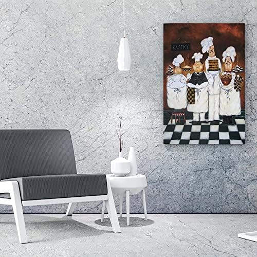 Готвач Плакат Платно Картина Стенен Художествен Плакат за Спалня Декор Хол (16 × 24 инча, Без рамка)