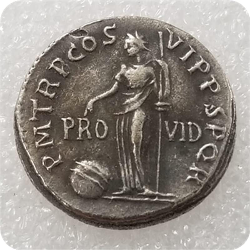 Старинни Занаяти Римска Монета Възпоменателна Монета Месинг Посеребренный Сребърен Долар Сребърен Кръг *3435