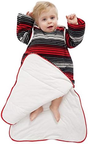 Детски Шарени Спален чувал, Топъл Спален чувал за бебета и малки деца, Носимые Одеяла с дълги ръкави (WL/Червен/S)