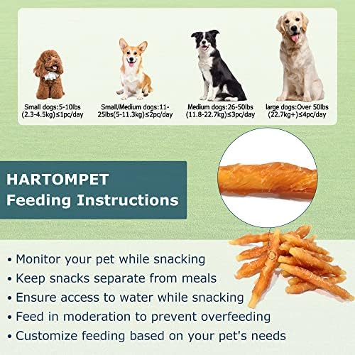 Лакомства за кучета HARTOMPET - Тайна с пиле и Сушени треска, Натурални Дъвчащи закуски за домашни любимци без зърно, Които подкрепят здравето