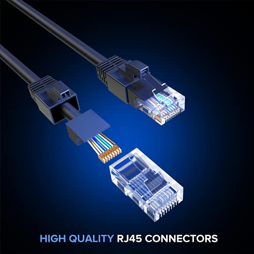 Ethernet кабел Maximm Cat 6 дължина от 6 Фута (50 бр.), Cat6 Кабел, кабел за локална мрежа, интернет-кабел и мрежов кабел -