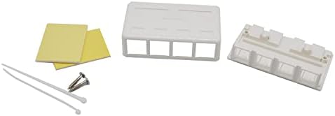 Кутия за повърхностен монтаж NBGLAN с 4 порта, Цвят-бял, 1 опаковка