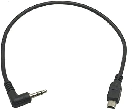 Seadream 30 см Под прав ъгъл от 90 Градуса 3 Щифта 3,5 мм Жак за постоянен ток, AUX аудио жак към Mini USB Кабел-адаптер за
