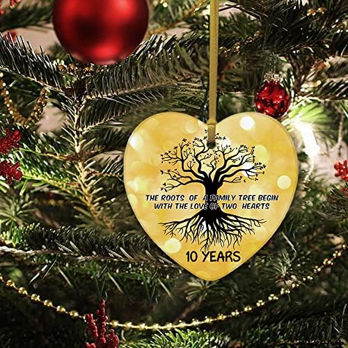 REWIDPARTY Декорация на 10-та годишнина от сватбена Украса в Родословно Дърво на 10 Години, тъй като г-Н и г-жа Сърце В Памет