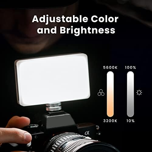 Led лампа Lume Cube Колор Panel Mini за професионални огледално-рефлексни фотоапарати |Регулируема лента Mini, LCD дисплей | Осветление