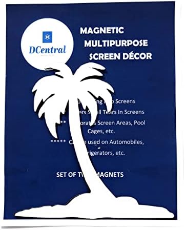 Магнити за екрана DCentral Palm Island Гъвкави; Двустранен. Сигурен бяла - го по-лесно да се види през деня и през нощта. Декоративен. Помага