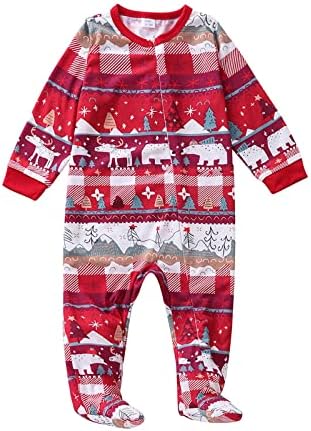 Коледна Пижама за семейството 2022 Бяла Мечка Насладете се на Коледа с Фамилни Пижамными комплекти с писмото принтом и Клетчатыми панталони