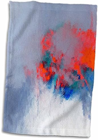 Кърпи 3dRose Florene Modern Abstract - Топене Червен и син лед - twl-35262-1)