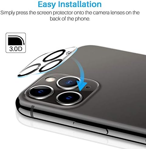Защитно фолио LK за екрана на iPhone 11 Pro Max 3 бр. и защитно фолио за обектива на 3 бр., Закалено стъкло 9H, на защитено от надраскване,