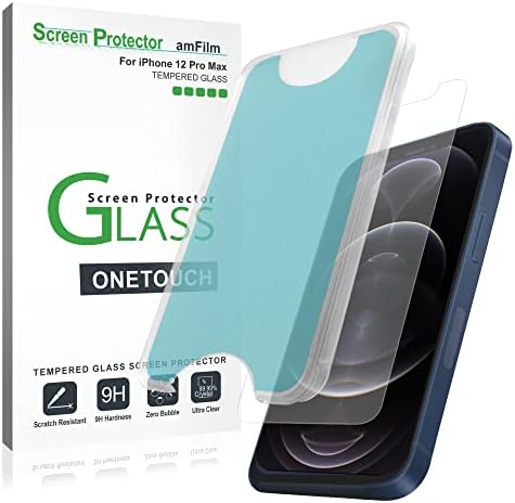 Защитно фолио amFilm OneTouch Стъкло за iPhone 12 Pro Max (6,7 инча, 2020 г.) (2 опаковки)