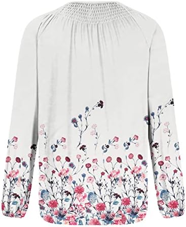 Женска тениска JJHAEVDY с кръгло деколте и маншети, ежедневни удобни свободна блуза, топ