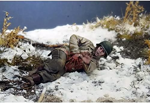 Расколотая модел войник от смола 1:35, Ранените войници по време на Втората световна война (2 души), Комплект миниатюрни