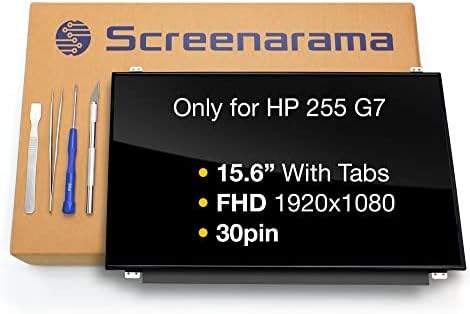 SCREENARAMA Нов Преносим екран за HP 255 G7, 30 контакти, HD 1366x768, Мат, LCD-led дисплей за инструменти