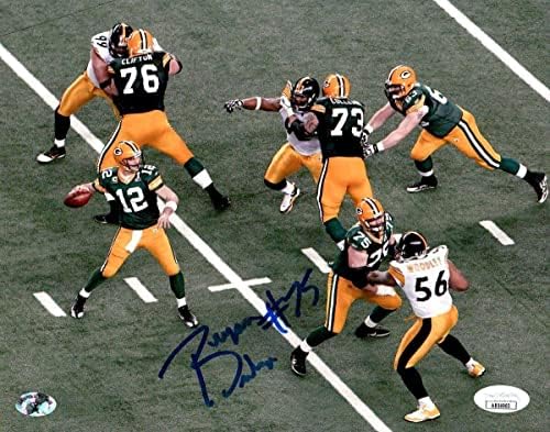 Брайън Булага Подписа Снимка с Размер 8X10 с Автограф на Грийн Бей Пакърс JSA AB54903 - Снимки NFL с автограф