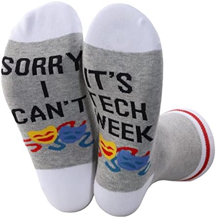 PWHAOO 1 Двойка театрални чорапи Съжалявам, аз не мога, Чорапи на Седмицата Технологии Подарък Театральному актьор Подарък