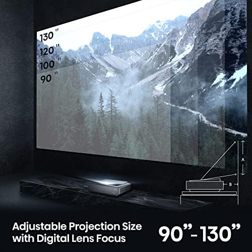 Лазерен проектор Hisense PX1-PRO 90-130 Ultra Short Through UST 4K HDR с 2200 люменами и Android Smart TV за домашно кино Cinema Пакет