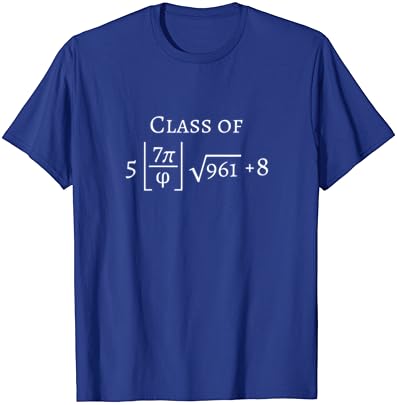 Клас 2023 Забавна Тениска с Подарък за бала по математика Pi за висш клас