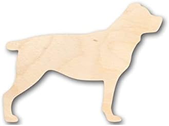 Все още мъниче Дървена форма Кучета ротвайлер - Животно - домашен Любимец - Craft - до 24 НАПРАВИ си сам 3 / 1/8