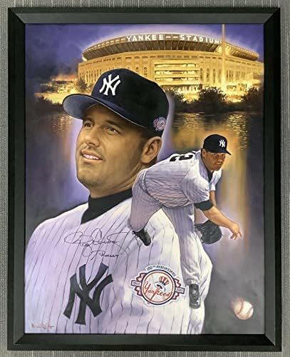 Платно с Автограф на Роджър Клеменса 31x40 Ню Йорк Янкис С Автограф на Ду ' S Oh Art В Рамката на JSA - Изкуството на MLB