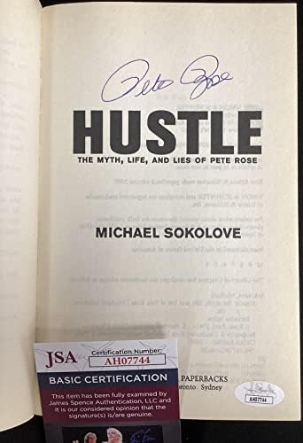 Книгата Пита Роуза с автограф от Hustle The Мит Soft Baseball Maya Hit King С автограф от JSA - MLB Различни предмети