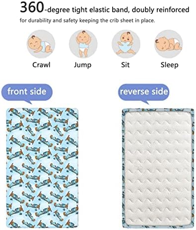 Чаршаф за легло в стила на самолета, Стандартен чаршаф за матрак на детско креватче от ултра Мек материал - чудесно за стая на момче или