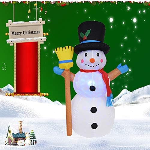 коледен Надуваем Снежен човек 120 см с Въртящи led Фенери за Коледно парти, на закрито, на Открито В Двора, Включително и Вентилатор,