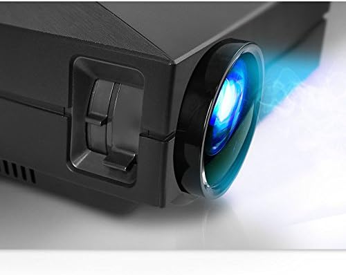 Мини-видео проектор Pyle 1080p Full HD Мултимедиен Led Киносистема за домашно кино, презентации, офис конференция с трапецеидальным изопачаване