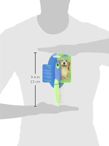 гребените с дръжка за грума — Лесни за използване гребени, за да се грижи за кучета - Комбинирана четка за коса, 7½